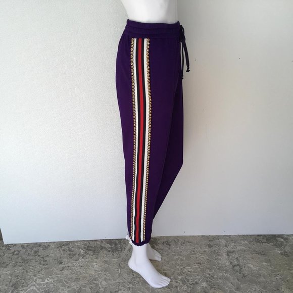 Gucci woman trousers size M Violet/Purple/Topaz v4 - Picture 3 of 7